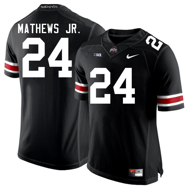 #24 Jermaine Mathews Jr. Ohio State Buckeyes Jerseys Football Stitched-Black
